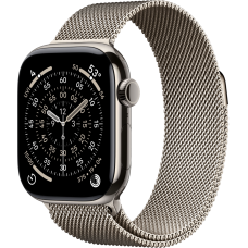 Apple Watch Series 11, 42mm, Natural Titanium Case with Natural Milanese Loop