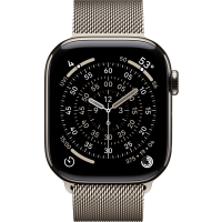 Apple Watch Series 11, 42mm, Natural Titanium Case with Natural Milanese Loop