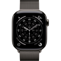 Apple Watch Series 11, 42mm, Slate Titanium Case with Slate Milanese Loop