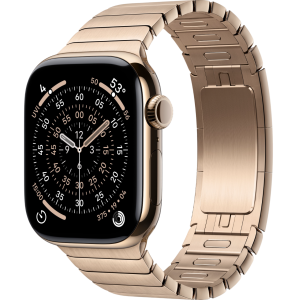 Apple Watch Series 11, 42mm, Gold Titanium Case with Gold Link Bracelet