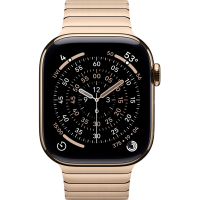 Apple Watch Series 11, 46mm, Gold Titanium Case with Gold Link Bracelet
