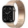 Apple Watch Series 11, 46mm, Natural Titanium Case with Gold Link Bracelet