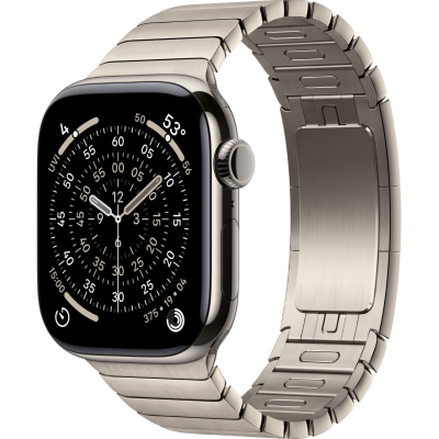 Apple Watch Series 11, 46mm, Natural Titanium Case with Natural Link Bracelet