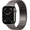 Apple Watch Series 11, 46mm, Natural Titanium Case with Slate Link Bracelet