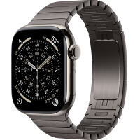 Apple Watch Series 11, 46mm, Natural Titanium Case with Slate Link Bracelet