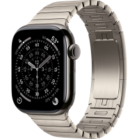 Apple Watch Series 11, 46mm, Slate Titanium Case with Natural Link Bracelet