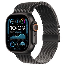 Apple Watch Ultra 2 (2024) GPS + Cellular, 49 мм, корпус из чёрного титана, ремешок Milanese чёрного цвета, L
