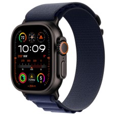 Apple Watch Ultra 2 (2024) GPS + Cellular, 49 мм, корпус из чёрного титана, ремешок Alpine тёмно-синего цвета, L