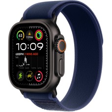 Apple Watch Ultra 2 (2024) GPS + Cellular, 49 мм, корпус из чёрного титана, ремешок Trail синего цвета, M/L