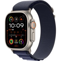 Apple Watch Ultra 2 (2024) GPS + Cellular, 49 мм, корпус из бежевого титана, ремешок Alpine тёмно-синего цвета, L