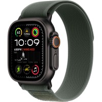 Apple Watch Ultra 2 (2024) GPS + Cellular, 49 мм, корпус из чёрного титана, ремешок Trail зелёного цвета, M/L