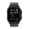 Apple Watch Ultra 2 (2024) GPS + Cellular, 49 мм, корпус из чёрного титана, ремешок Trail зелёного цвета, M/L