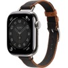 Apple Watch Hermes Series 10 42mm, Silver Titanium, Twill Jump Attelage Single Tour, Noir/Gold "MXJE3" Apple Watch Hermes Series 10 42mm, Silver Titanium, Twill Jump Attelage Single Tour, Noir/Gold "MXJE3"