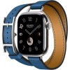 Apple Watch Hermes Series 10 42mm, Silver Titanium, Hapi Double Tour, Bleu de France "H42DAPS"