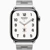 Apple Watch Hermes Series 10 46mm, Silver Titanium, Grand H Large, Satine "MXJT3L"