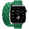 Apple Watch Hermes Series 10 42mm, Silver Titanium, Torsade Double Tour, Vert Moyen "MXK13"