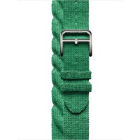 Apple Watch Hermes Series 10 42mm, Silver Titanium, Torsade Double Tour, Vert Moyen "MXK13"