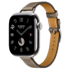 Apple Watch Hermes Series 10 42mm, Silver Titanium, Attelage Single Tour, Etoupe