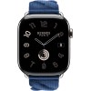 Apple Watch Hermes Series 10 46mm, Silver Titanium, Torsade Single Tour, Navy "MXK33"