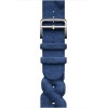 Apple Watch Hermes Series 10 46mm, Silver Titanium, Torsade Single Tour, Navy "MXK33"