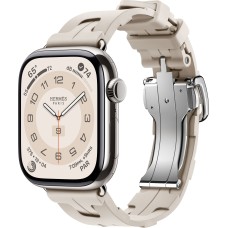 Apple Watch Hermes Series 10 46mm, Silver Titanium, Kilim Single Tour, Beton "MXJL3"