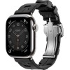 Apple Watch Hermes Series 10 46mm, Silver Titanium, Kilim Single Tour, Noir "MXJN3"
