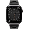 Apple Watch Hermes Series 10 46mm, Silver Titanium, Kilim Single Tour, Noir "MXJN3"