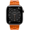 Apple Watch Hermes Series 10 46mm, Silver Titanium, Kilim Single Tour, Orange "MXJM3"