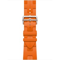 Apple Watch Hermes Series 10 46mm, Silver Titanium, Kilim Single Tour, Orange "MXJM3"