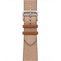Apple Watch Hermes Series 10 42mm, Silver Titanium, Toile H Single Tour, Gold/Ecru "H9450"