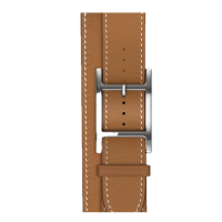 Apple Watch Hermes Series 10 46mm, Silver Titanium, Hapi Double Tour, Gold