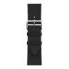 Apple Watch Hermes Series 10 46mm, Silver Titanium, Swift Leather Single Tour Deployment Buckle, Noir
