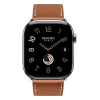 Apple Watch Hermes Series 10 46mm, Silver Titanium, Leather Single Tour, Gold