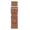 Apple Watch Hermes Series 10 46mm, Silver Titanium, Leather Single Tour, Gold