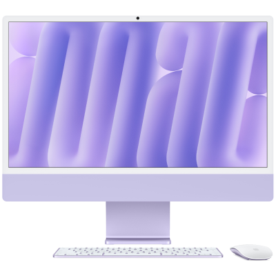 Apple iMac 24" Retina 4,5K, M4, (8C CPU, 8C GPU, 2024), 16 GB, 1 TB SSD, Purple