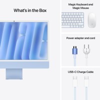 Apple iMac 24" Retina 4,5K, M4, (8C CPU, 8C GPU, 2024), 24 GB, 512 GB SSD, Blue
