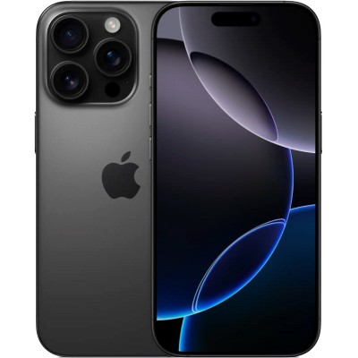 Apple iPhone 16 Pro, SIM + eSIM, 256 ГБ, титановый чёрный