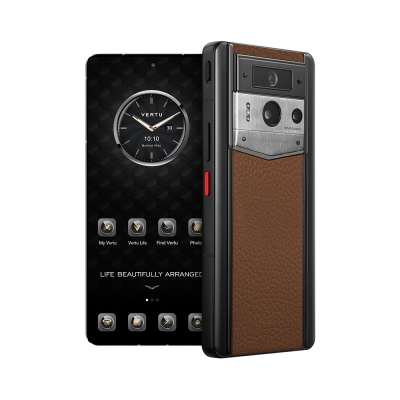 VERTU METAVERTU Web 3AI 2, 512Гб, Кожа телёнка| Серебро, «Коричневый»
