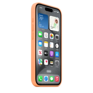 Чехол Silicone Case для iPhone 15 Pro, силикон, "Orange Sorbet"