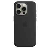 Чехол Silicone Case для iPhone 15 Pro, силикон, "Black"