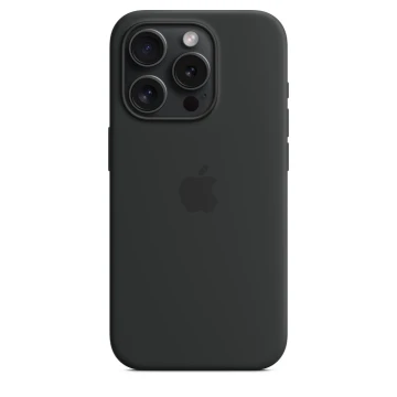 Чехол Silicone Case для iPhone 15 Pro Max, силикон, "Black"