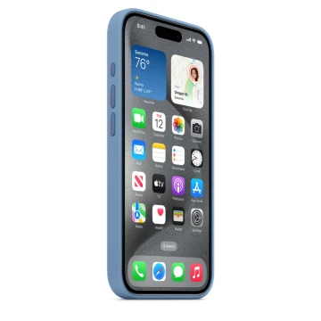 Чехол Silicone Case для iPhone 15 Pro, силикон, "Winter Blue"