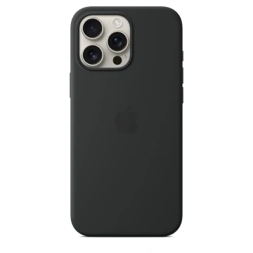 Чехол Silicone Case с MagSafe для iPhone 16 Pro Max, силикон, "Black"