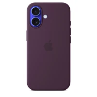 Чехол Silicone Case с MagSafe для iPhone 16, силикон, "Plum"