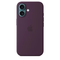 Чехол Silicone Case с MagSafe для iPhone 16, силикон, "Plum"