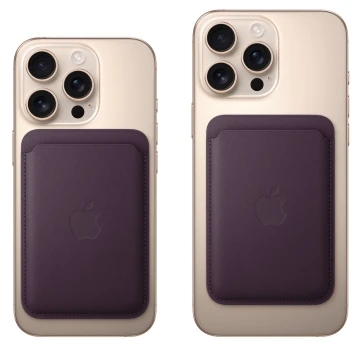 Кожаный кошелёк FineWoven с MagSafe для iPhone 16 Pro Max, глициния