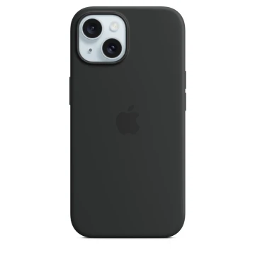 Чехол Silicone Case для iPhone 15, силикон, "Black"