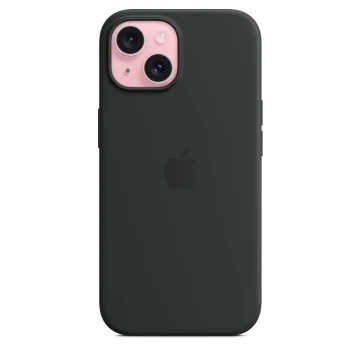 Чехол Silicone Case для iPhone 15, силикон, "Black"