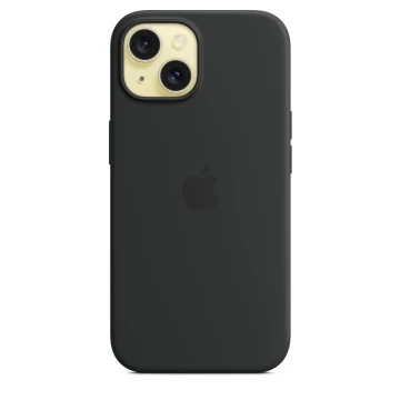 Чехол Silicone Case для iPhone 15, силикон, "Black"