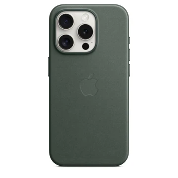 Накладка Apple FineWoven Case с MagSafe для iPhone 15 Pro, зелёный